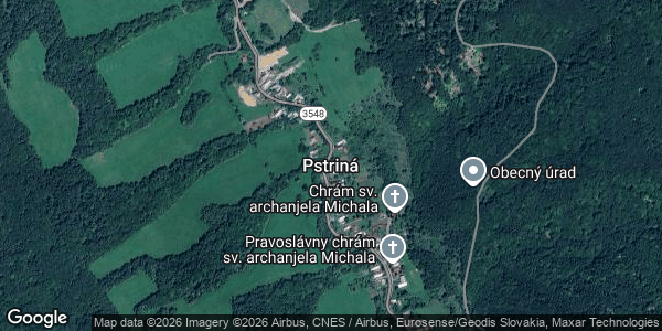 Obec Pstriná